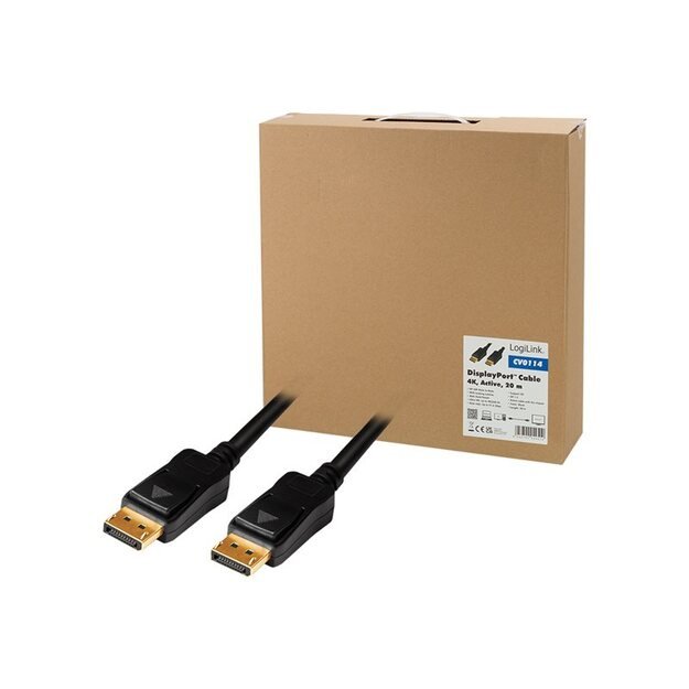 LOGILINK CV0114 LOGILINK - 4K DisplayPort active cable 20 m