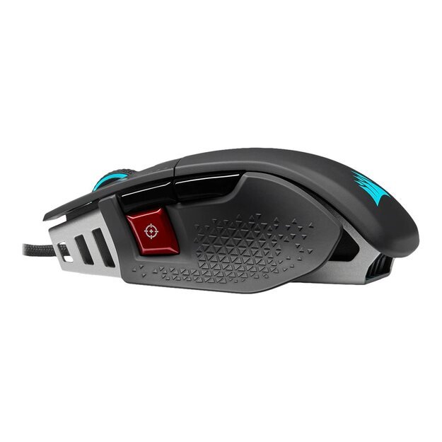 Kompiuterinė pelė belaidė CORSAIR M65 RGB ULTRA Gaming Mouse Backlit RGB LED Optical Silver ALU Black