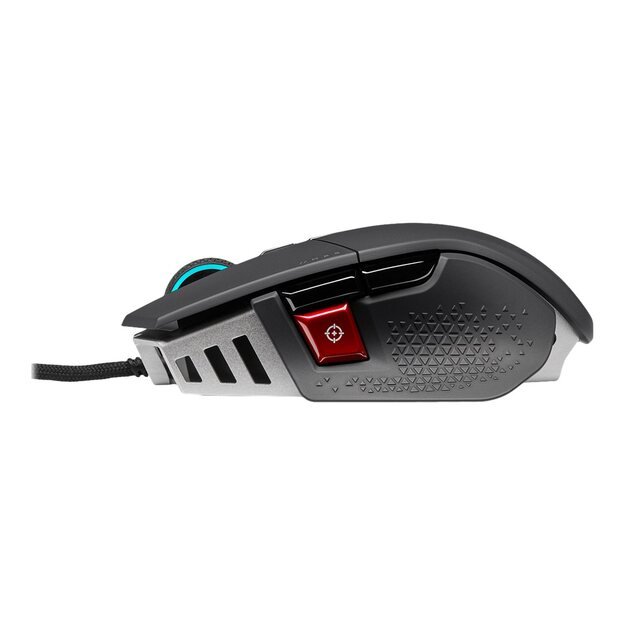 Kompiuterinė pelė belaidė CORSAIR M65 RGB ULTRA Gaming Mouse Backlit RGB LED Optical Silver ALU Black