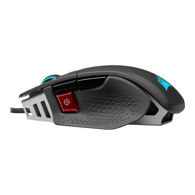Kompiuterinė pelė belaidė CORSAIR M65 RGB ULTRA Gaming Mouse Backlit RGB LED Optical Silver ALU Black 45