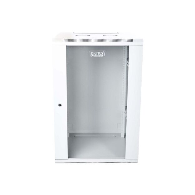 DIGITUS DN-W19 18U/600 DIGITUS Wallmount cabinet 18U, 600x600mm, grey RAL 7035