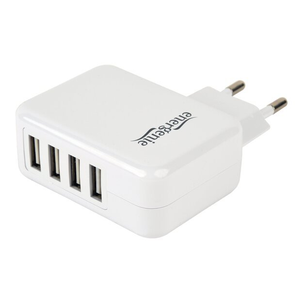 CHARGER USB UNIVERSAL WHITE/4PORT EG-U4AC-02 GEMBIRD