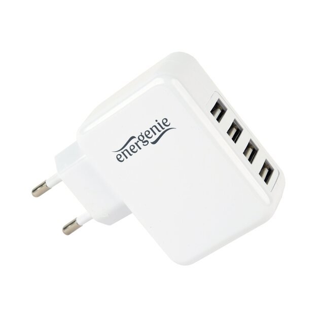 CHARGER USB UNIVERSAL WHITE/4PORT EG-U4AC-02 GEMBIRD