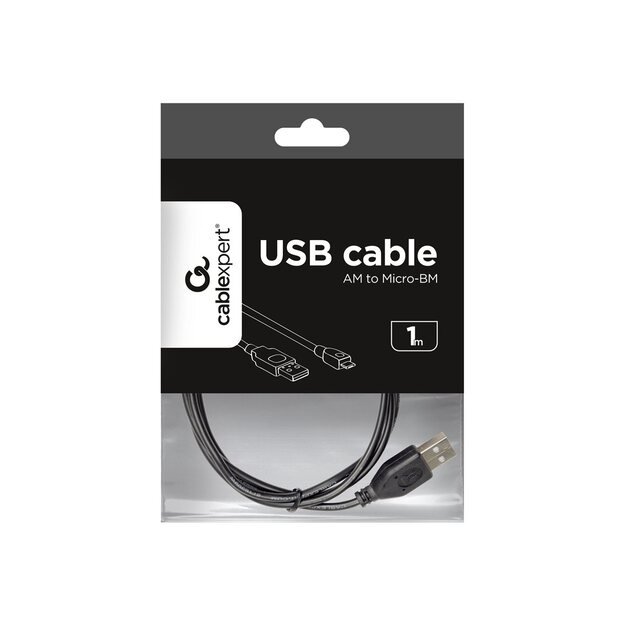 CABLE USB2 A PLUG/MICRO B 1M/CCP-MUSB2-AMBM-1M GEMBIRD