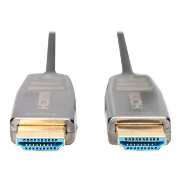 ASSMANN HDMI AOC Hybrid-fiber connection cable Type A M/M 15m UHD 8K60Hz CE gold bl