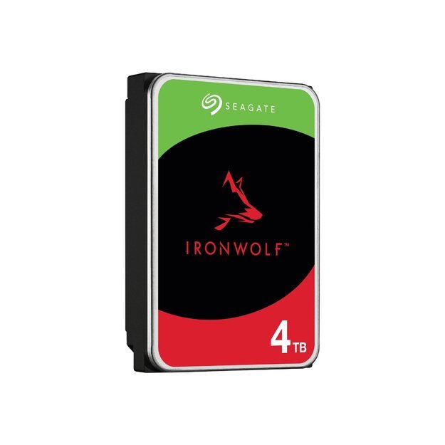 SEAGATE NAS HDD 4TB IronWolf 5400rpm 6Gb/s SATA 256MB cache 3.5inch 24x7 CMR for NAS and RAID rackmount systems BLK 8
