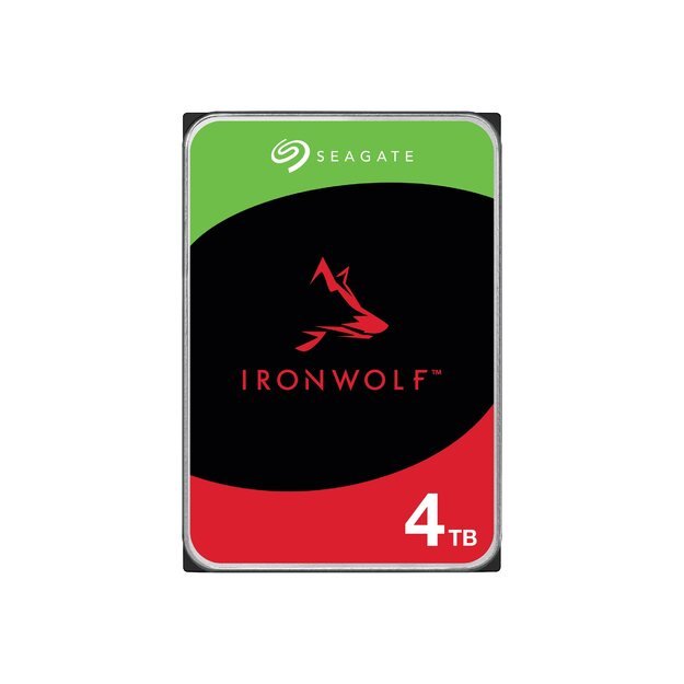 SEAGATE NAS HDD 4TB IronWolf 5400rpm 6Gb/s SATA 256MB cache 3.5inch 24x7 CMR for NAS and RAID rackmount systems BLK