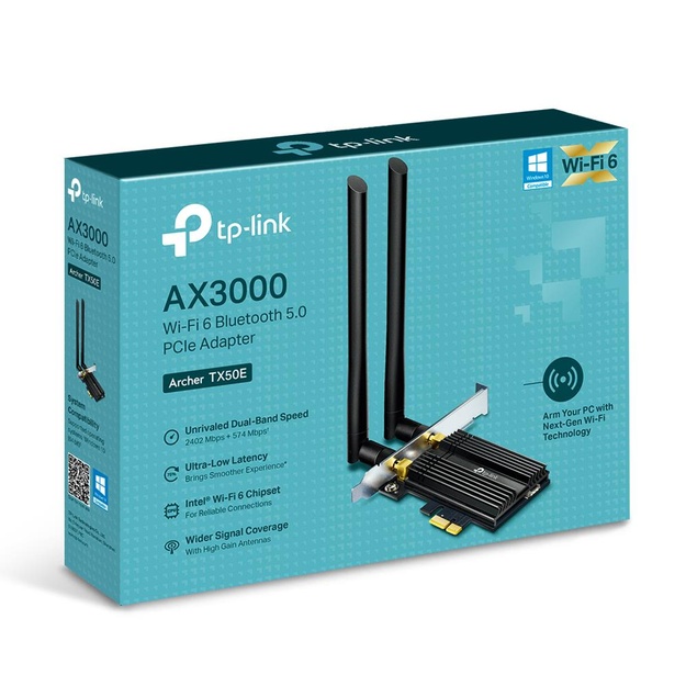 Tinklo plokštė 3000MBPS PCIE ARCHER TX50E TP-LINK