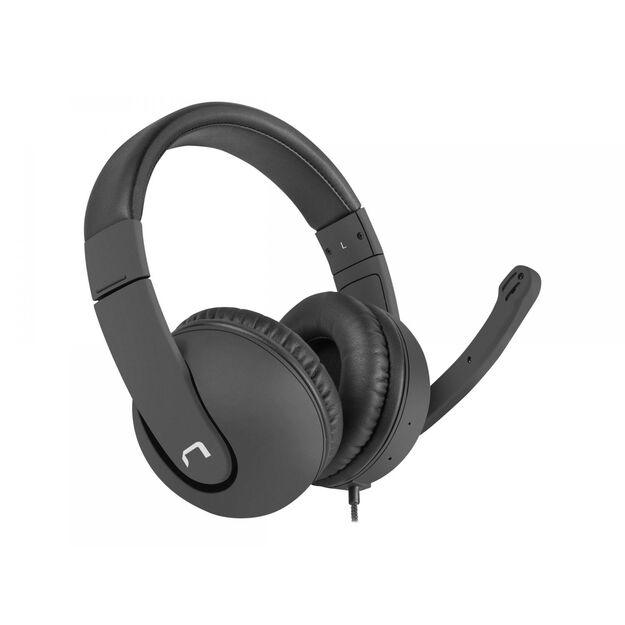 Ausinės NATEC NSL-1452 Natec HEADPHONES RHEA with MICROPHONE BLACK