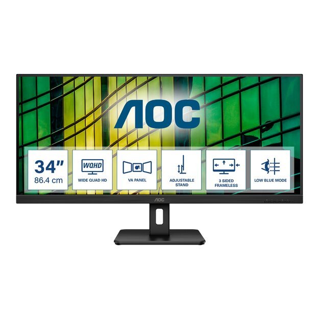 Monitorius AOC U34E2M 34inch Monitor HDMI DisplayPort USB