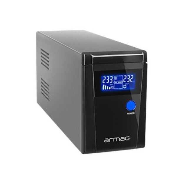 Nepertraukiamo maitinimo šaltinis UPS ARMAC O/650E/PSW Office Pure Sine Wave 650VA LCD 2x FR 230V, metal case