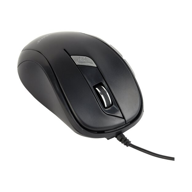 Kompiuterinė pelė laidinė GEMBIRD MUS-6B-01 Gembird optical mouse MUS-6B-01, 1600 DPI, USB, Black, 1.35m cable length 11