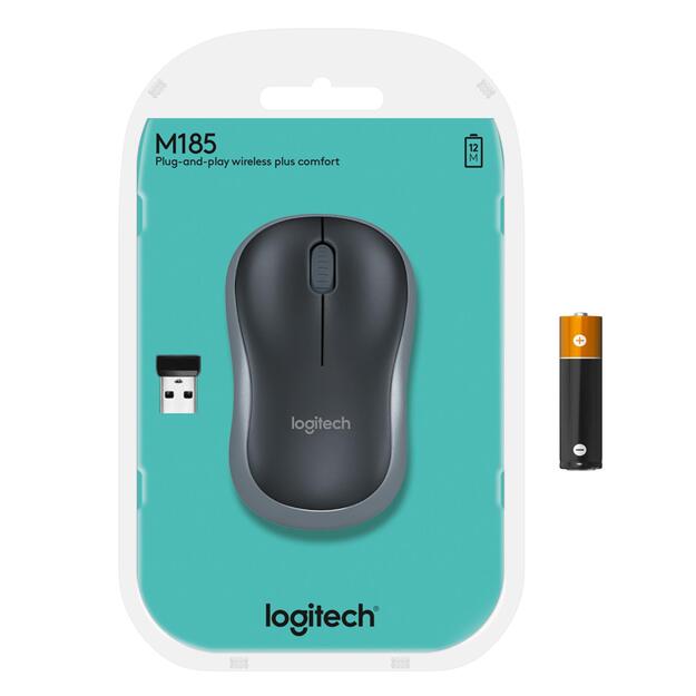 Kompiuterinė pelė belaidė OPTICAL WRL M185/GREY 910-002238 LOGITECH