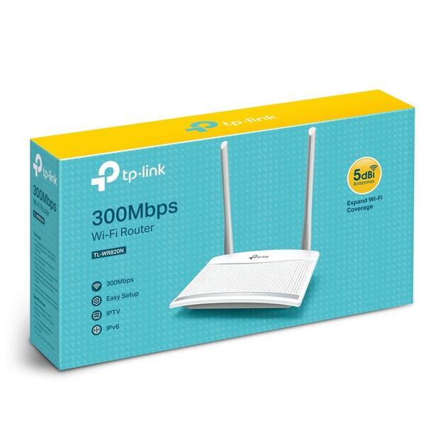 Maršrutizatorius TP-LINK 300Mbps 1 WAN 2x10 100M antennas 2 TL-WR820N