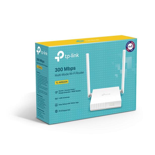 Maršrutizatorius TP-LINK 300Mbps 1 WAN 2x10 100M antennas 2 TL-WR820N 3
