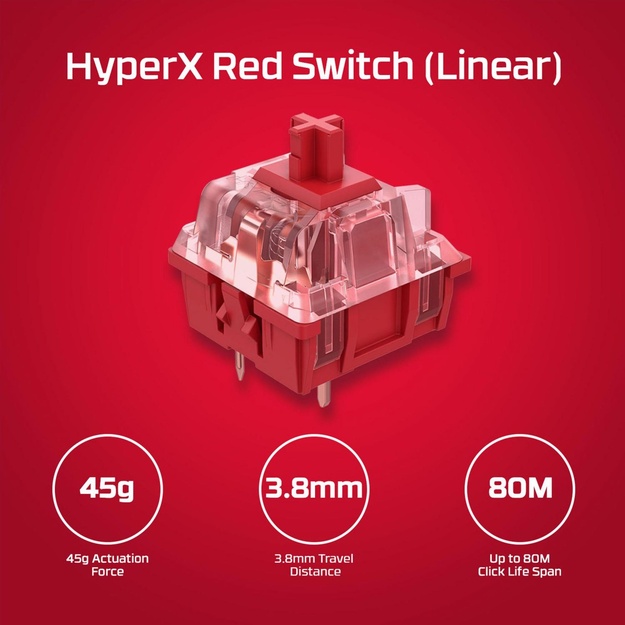 Klaviatūra laidinė ALLOY ORIGINS PBT HX/BLUE 639N4AA#ABA HYPERX