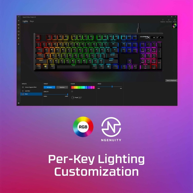 Klaviatūra laidinė ALLOY ORIGINS PBT HX/BLUE 639N4AA#ABA HYPERX