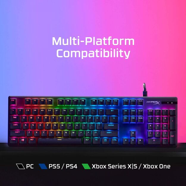 Klaviatūra laidinė ALLOY ORIGINS PBT HX/BLUE 639N4AA#ABA HYPERX 9