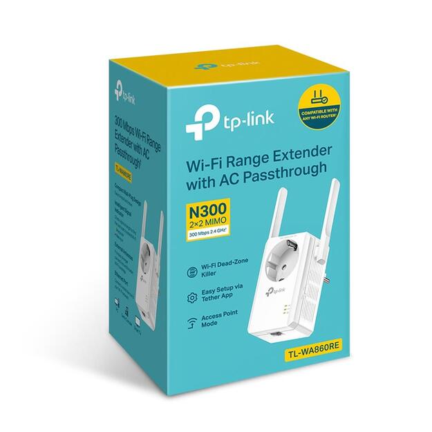 Belaidžio ryšio stiprintuvas 300MBPS TL-WA860RE TP-LINK