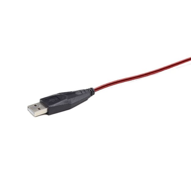Kompiuterinė pelė laidinė MOUSE USB OPTICAL GAMING/RED MUSG-001-R GEMBIRD