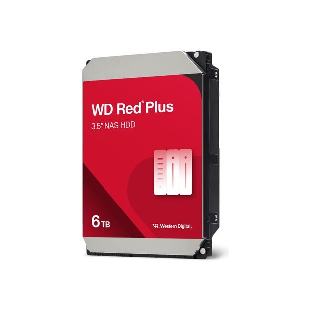 Kietasis diskas vidinis WD Red Plus 6TB SATA 6Gb/s 3.5inch 258MB cache internal HDD Bulk 4