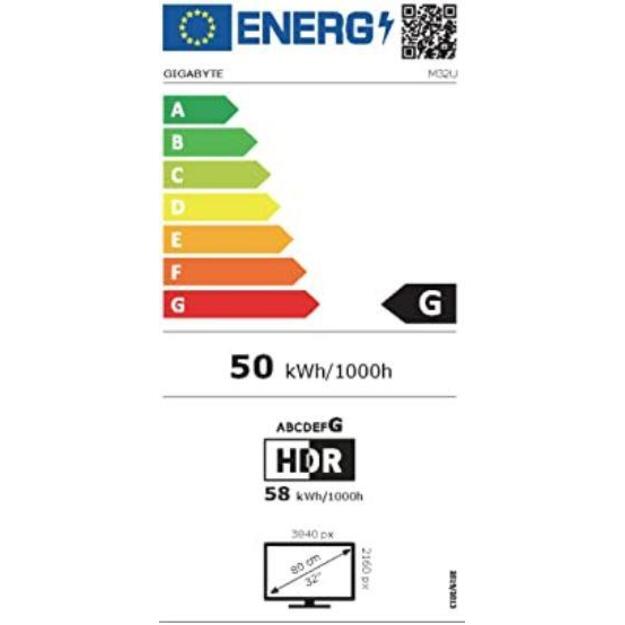Monitorius |GIGABYTE|M32U|31.5 |Gaming|3840x2160|144Hz|Matte|1 ms|Speakers|Swivel|Height adjustable|Tilt|M32U-EK