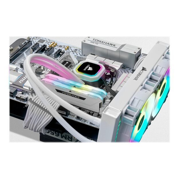 Operatyvioji atmintis (RAM) CORSAIR DDR4 16GB 2x8GB 3600Mhz DIMM CL18 VENGEANCE RGB PRO SL White 1.35V XMP 2.0