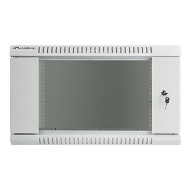 Komutacinė spinta pakabinama LANBERG WF01-6406-10S rack 19 demounted flat pack 6U/600x450mm gray 2