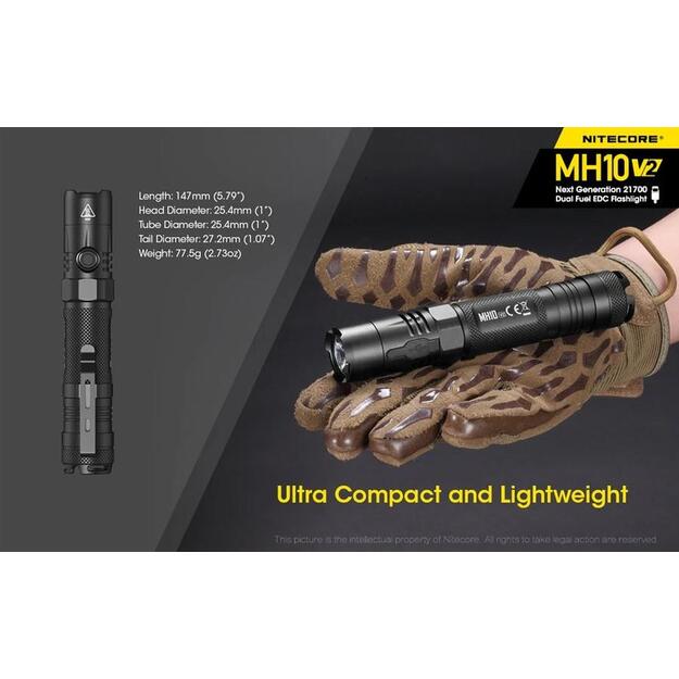 Žibintuvėlis MH SERIES/1200 LUMENS MH10 V2 NITECORE 1