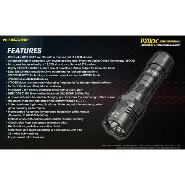 Žibintuvėlis PRECISE SERIES/4000 LUMENS P20IX NITECORE