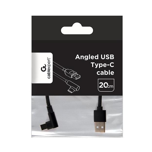 CABLE USB2 TO USB-C ANGLED/CC-USB2-AMCML-0.2M GEMBIRD