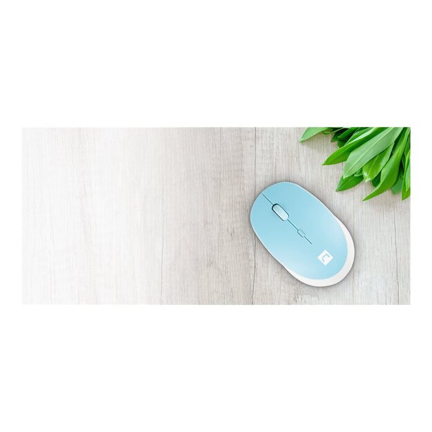 Kompiuterinė pelė belaidė NATEC Wireless Harrier 2 1600DPI Bluetooth 5.1 white-blue