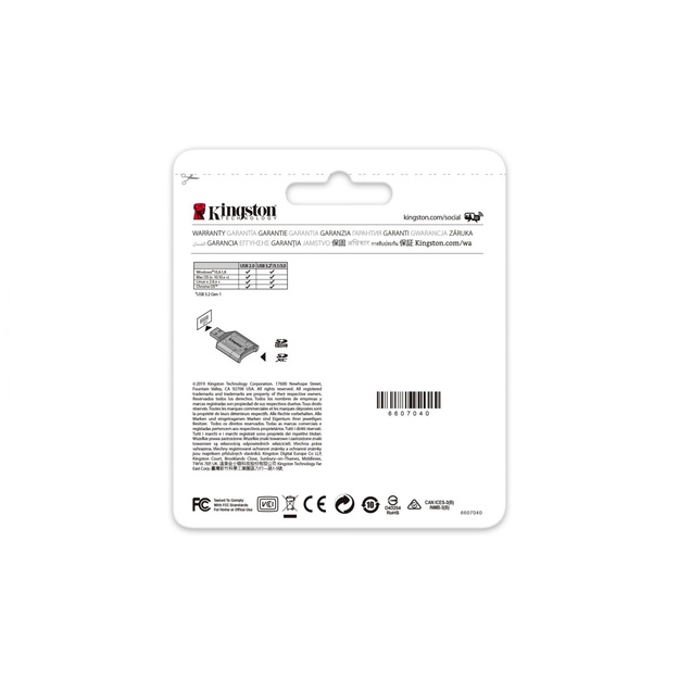Atminties kortelių skaitytuvas FLASH USB3.2/MLP KINGSTON