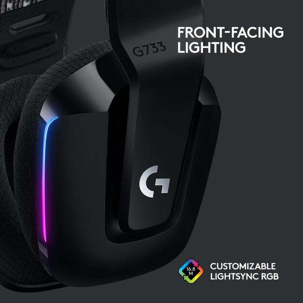 Ausinės GAMING G733 RGB WRL/BLACK 981-000864 LOGITECH 21