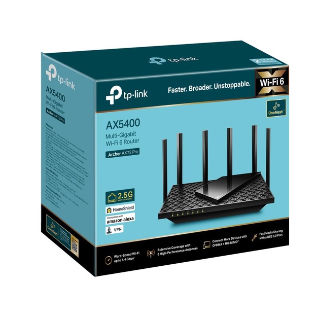 Maršrutizatorius 5400MBPS 1000M DUAL ARCHER AX72 PRO TP-LINK