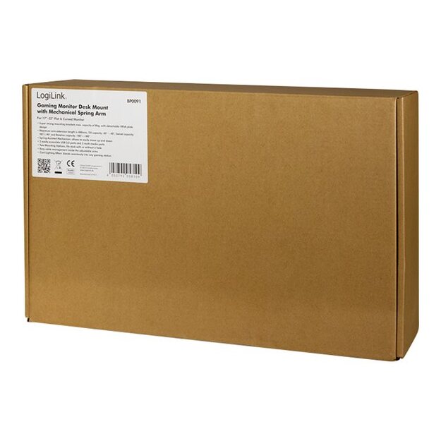 LOGILINK BP0091 Monitor mount 13&ndash;32inch aluminum gas spring