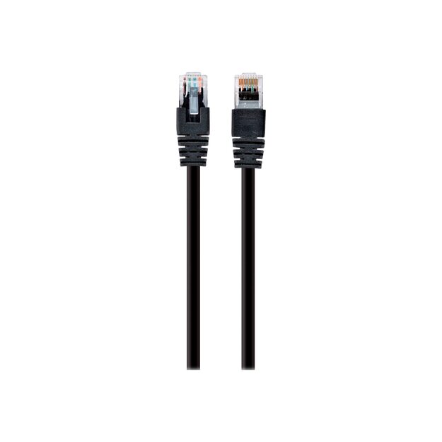 PATCH CABLE CAT5E UTP 0.25M/BLACK PP12-0.25M/BK GEMBIRD