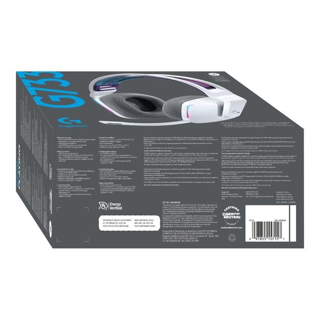 HEADSET GAMING G733 WRL/WHITE 981-000883 LOGITECH