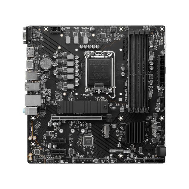 MSI PRO B760M-P DDR4 LGA1700 mATX MB PCIe x16 4xSATA