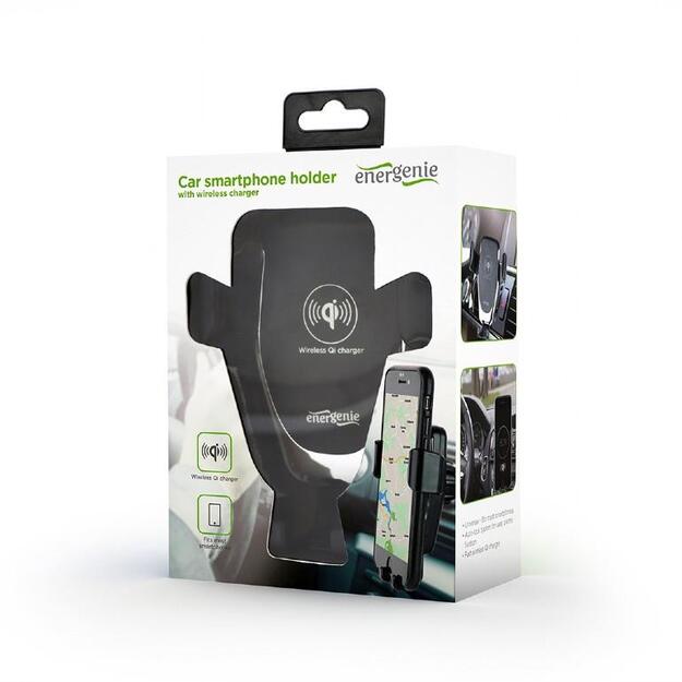 MOBILE HOLDER CAR W/CHARGER QI/EG-TA-CHAV-QI10-01 GEMBIRD