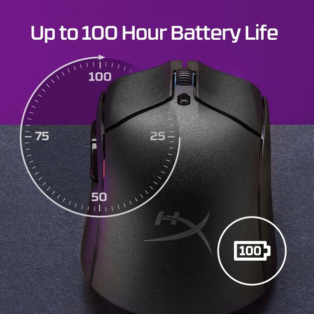 MOUSE USB OPTICAL WRL/PULSEFIRE HASTE 2 BLACK HYPERX 38