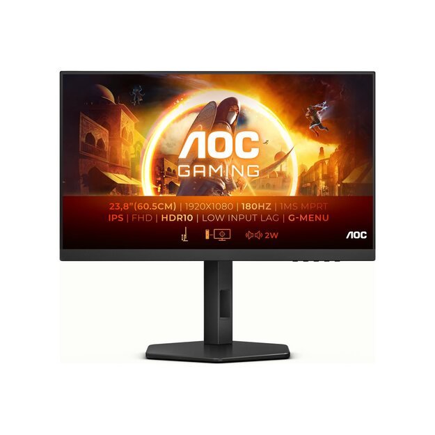 AOC 24G4X 23.8inch Curved Gaming 1920x1080 2xHDMI Black