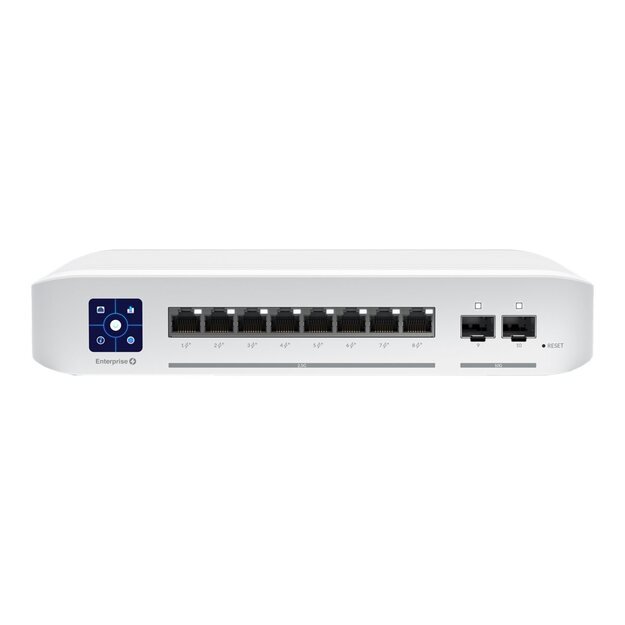 UBIQUITI USW-ENTERPRISE-8-POE UNIFI SWITCH 8x 2.5GB/S RJ45 POE+ 2x 10GB/S SFP+ TOUCHSCREEN TOTAL 120W