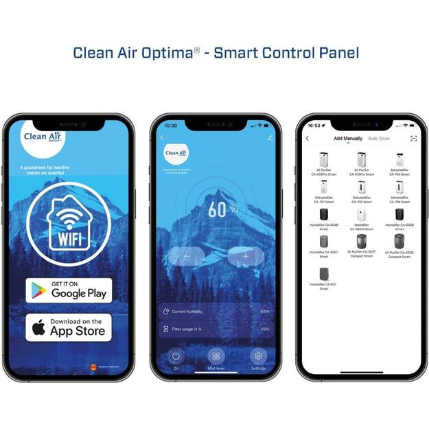 HUMIDIFIER WITH IONIZER/CA-607WSMART CLEAN AIR OPTIMA 1