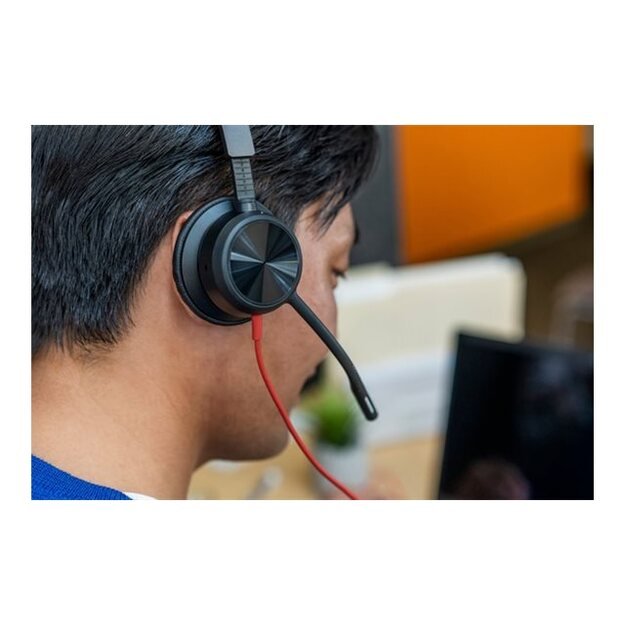 HP Poly Blackwire 8225 Stereo Microsoft Teams Certified USB-C Headset +USB-C/A Adapter 4