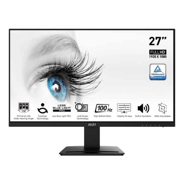 LCD Monitor|MSI|PRO MP273A|27 |Business|Panel IPS|1920x1080|16:9|100Hz|Matte|4 ms|Speakers|Tilt|Colour Black|PROMP273A