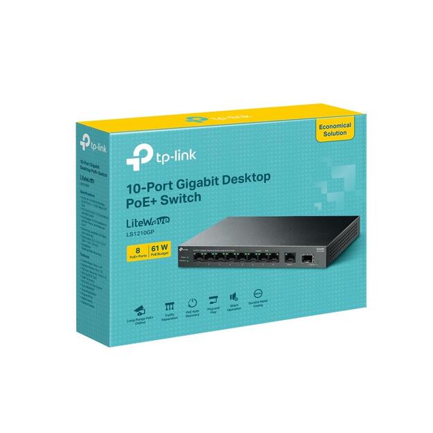 NET SWITCH 10PORT 8POE+/LS1210GP TP-LINK