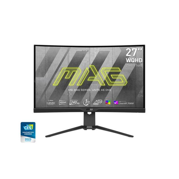 LCD Monitor|MSI|27 |Gaming/Curved|Panel VA|2560x1440|16:9|240Hz|1 ms|Height adjustable|Tilt|Colour Black|MAG275CQRXF