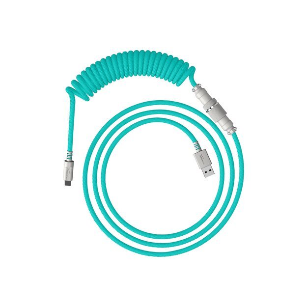 HP HyperX USB-C Coiled Cable Light Green-White