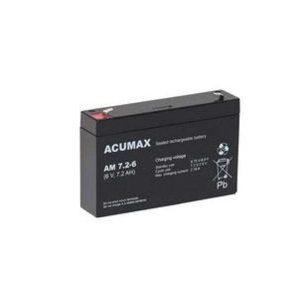 BATTERY 6V 7.2AH/AM7.2-6 ACUMAX  EMU